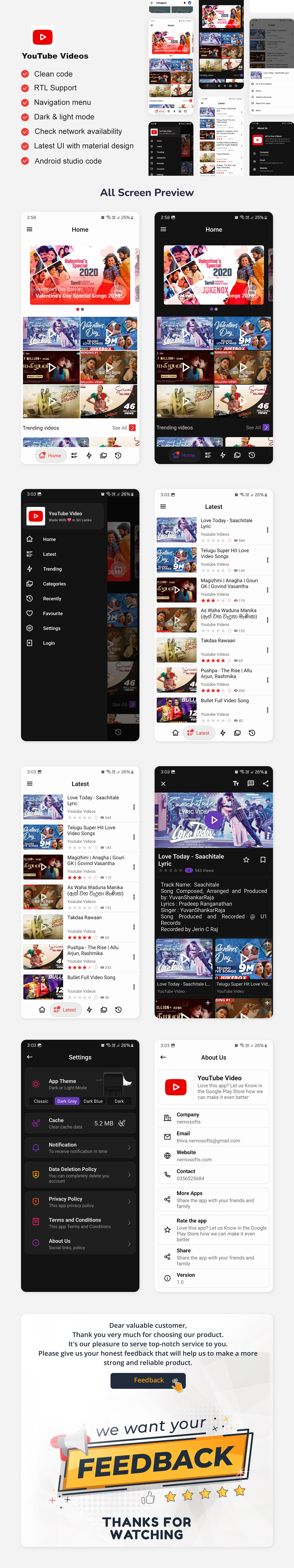 Android YouTube Video App